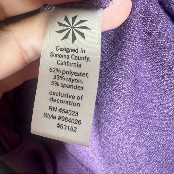 Athleta Womens Purple Drawstring French Terry Athletic Skirt Size Large - Picture 7 of 8